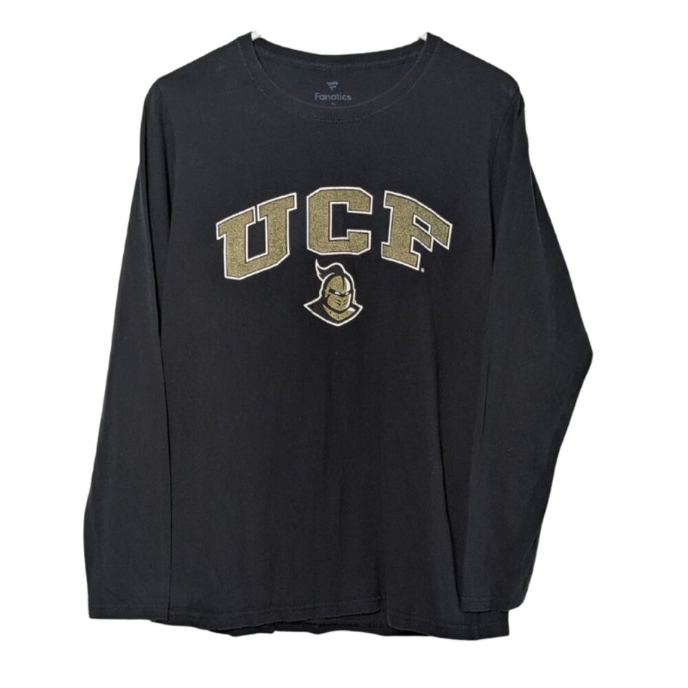 Fanatics Women's UCF Knights Long Sleeve T-Shirt, Black, Size XL, Cotton